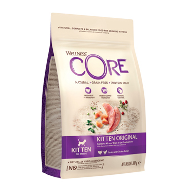 Wellness Core Kitten Γαλοπούλα & Κοτόπουλο 300gr Ξηρά Τροφή Γάτας